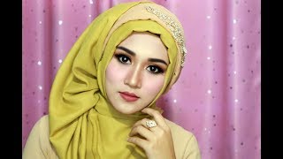 TUTORIAL MAKEUP DAN HIJAB SEGE EMPAT SEMPLE MEWAH HIJAB PESTA HIJAB KONDANGANHIJAB WISUDA [upl. by Berner136]