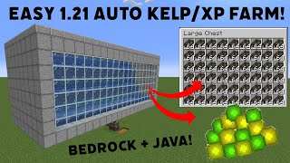 Minecraft 121 Easy Auto KELP  XP Farm Tutorial  BEDROCK  JAVA [upl. by Cas707]