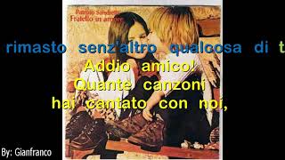 Patrizio Sandrelli  Fratello in amore Karaoke [upl. by Carley590]