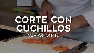 Corte con cuchillos  Cortar tomate [upl. by Hanala]