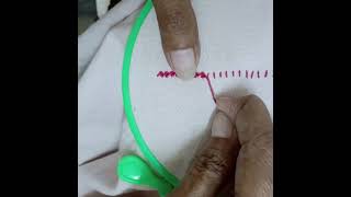 Simple outline embroidery stitch [upl. by Llenreb]