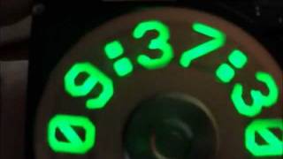 Digital POV Clock on Hard Drive Platter [upl. by Nho960]