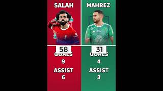 Mahrez 🆚 Salah  GOAL  Assist  🔥👀 football [upl. by Ymrej]