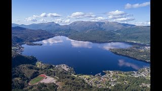 Samnanger sett frå lufta 4K Filma med drone 8 min [upl. by Shurlocke]