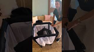 How to pack down a Kmart portacot  travel crib [upl. by Maidy]