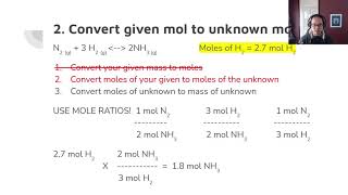 Ch 122  Chemical Calculations w mole ratios [upl. by Nnylylloh]