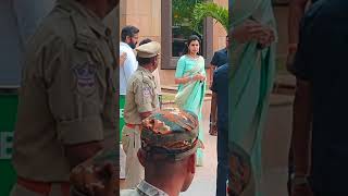 Brahmani  tejaswini  naralokesh  Bharat at Nara Rohit engagement [upl. by Aihsenat]