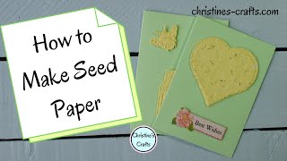 HOW TO MAKE PLANTABLE SEED PAPER  Easy DIY Project using Recycled Paper [upl. by Ardnaeel652]