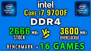 DDR4 2666 MHz vs 3600 MHz for i7 9700F  RAM overclocking for i7 9700 [upl. by Aretahs]