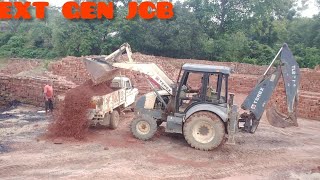 TEREX TLB740 backhoe loader machine se bolero maxx pickup me rubish loading hoga270 [upl. by Lenhard]