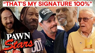 Pawn Stars CELEBRITY SIGNATURE BONANZA Booker T Stan Lee amp More [upl. by Saidnac]