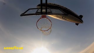 Dude Perfect Basketball Shot From Goodyear Blimp [upl. by Anoet]