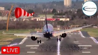 Crosswind Landings 💨✈️ Birmingham Airport LIVE 04022024 aviation [upl. by Waldos247]