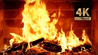 🔥 FIREPLACE Ultra HD 4K Crackling Fireplace with Golden Flames amp Burning Logs Sounds [upl. by Bultman340]