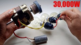 AC Electric 30000W power Generator Magnet into 230v Copper Coil activity [upl. by Aihsilat]