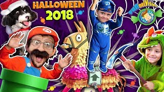 FUNnel Fam Halloween 2018 Vlog Spooky Vision w Super Mario amp Fortnite [upl. by Faye886]