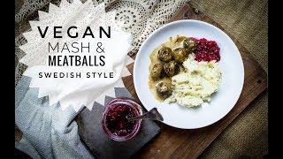 HOW TO MAKE VEGAN MEATBALLS  Swedish Style [upl. by Jayme]