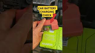 CAR BATTERY  CHARGING CHECK  car  shorts [upl. by Idnaj]