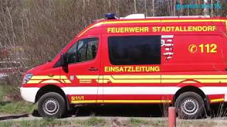 Feuerwehr bekämpft Waldbrand [upl. by Gan]