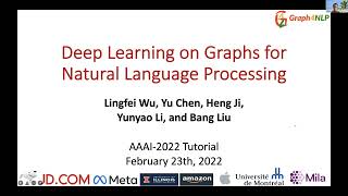 DLG4NLP  Deep Learning on Graphs for Natural Language Processing  Tutorial  AAAI 2022 [upl. by Ailongam]