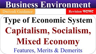 economic system capitalism socialism and mixed economy economic system business environment [upl. by Enilrad]