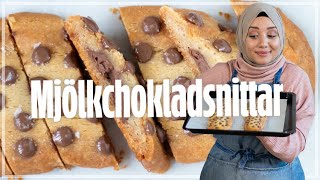 MJÖLKCHOKLADSNITTAR  KOLASNITTAR MED INBAKAD MJÖLKCHOKLAD [upl. by Reifnnej]