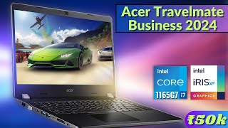 Acer Travelmate Business Laptop Review In Hindi  i7 11th Generation  Windows 11 Home  Under ₹50k [upl. by Ellynad]