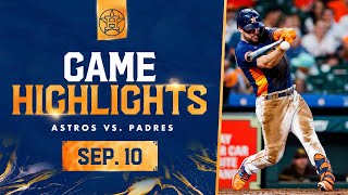 Padres vs Astros Game Highlights 91023  MLB Highlights [upl. by Yanad]