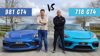 Porsche 981 GT4 vs 718 GT4  Full Comparison Review [upl. by Husain]