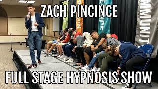 Hypnotist Zach Pincince FULL Stage Hypnosis Show  Entire UNCUT College Hypnosis Performance [upl. by Millman]