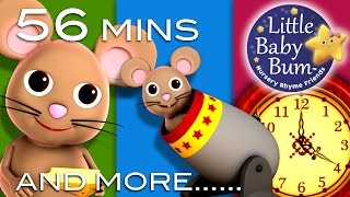 Hickory Dickory Dock  Plus Lots More Nursery Rhymes  56 Minutes Compilation from LittleBabyBum [upl. by Gustave]