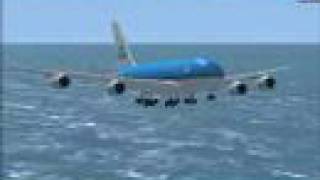 KLM Airbus A380800 landing at St Maarten [upl. by Donnamarie170]