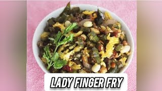 OKRA FRY BENDAKAYA FRY SIMPLE AND TESTY RECIPE😋😋 [upl. by Ard]