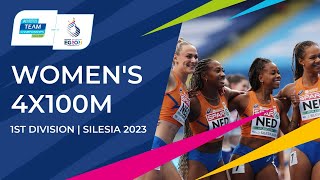 Womens 4x100m  Full Race Replay  Division 1  Silesia 2023 [upl. by Eiramrebma]