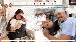 MY TWIN BIRTH VLOG  PLANNED C SECTION [upl. by Sallad]