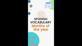 Spanish Months of the year pronunciation shorts [upl. by Naneek]