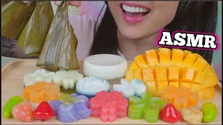 ASMR THAI DESSERT LAYER CAKE  JELLO  LUK CHUP EATING SOUNDS NO TALKING  SASASMR [upl. by Merle]