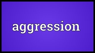 Aggression Meaning [upl. by Nahtnamas]