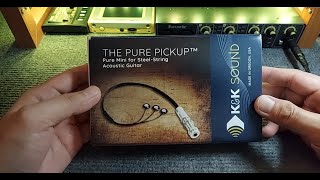 KampK Pure Mini acoustic guitar pickup quick installation and demo [upl. by Wehner884]