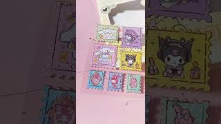 Stiker bentuk perangko gambar sanrio sanrio kuromi shortvideo [upl. by Lahsram41]