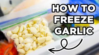 How to Freeze Garlic Cloves Garlic Paste and Minced Garlic the EASY Way [upl. by Fiedler]