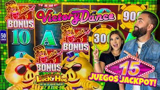 🐽 15 JUEGOS PAGÓ JACKPOT NUEVECITA LUCKY HOG SLOT EN RESORTS WORLD CASINO LAS VEGAS [upl. by Yatnoj]