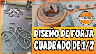 ✅ Como Hacer DISEÑO DE FORJA en cuadrado de 12 para puerta 🚪  Parte 1 [upl. by Adohr]