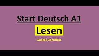 A1 Lesen  Start Deutsch A1 Lesen Modelltest mit Lösung am Ende  Vid  139 [upl. by Nyleikcaj]