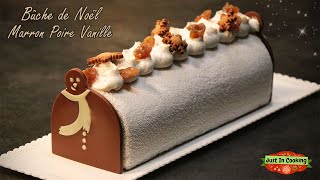 ❅ Recette de Bûche de Noël Marron Poire Vanille ❅ [upl. by Tilney]