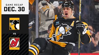 GAME RECAP Penguins vs Devils 123022  Dumoulin’s 500th NHL Game [upl. by Inkster]