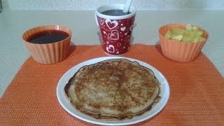 COMO HACER HOT CAKES INTEGRALES FACIL Y RAPIDO by ANGY [upl. by Ahsekat]