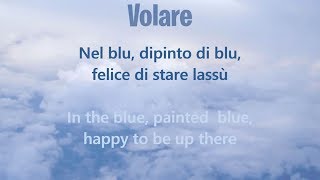 Volare nel Blue dipinto di Blu  Original Cover Italian and English Lyrics [upl. by Llert631]