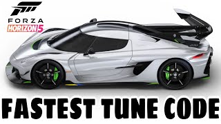 NEW BEST TUNE CODE FOR KOENIGSEGG JESKO  Forza Horizon 5 [upl. by Ahcila]