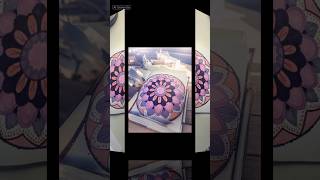 Purplish mandala 💜 shortsvideo mandala art drawingideas [upl. by Hulda]